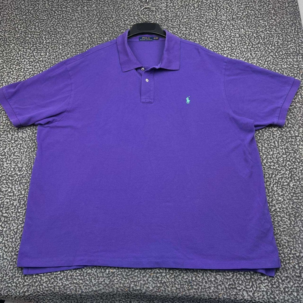 Polo Ralph Lauren Polo Shirt Men 3XB Purple Short Sleeve Big & Tall Cotton